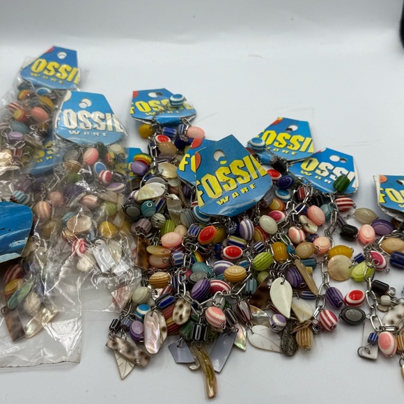 Vintage large lot of Fossil ware Multicolor Bead necklace - Picture 3 of 5